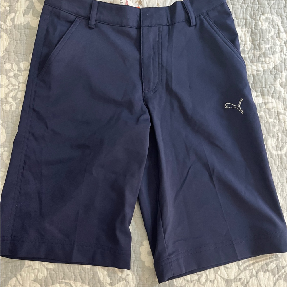 Size 14 Boys Puma Navy Blue golf shorts
